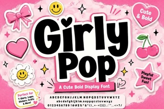 Fresh Girly Pop Fonts for Creative Projects