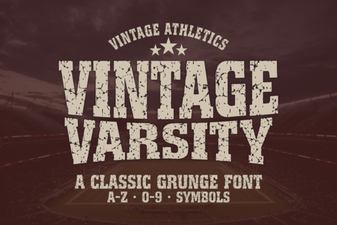 Craft Your Retro Designs with Vintage Varsity Font