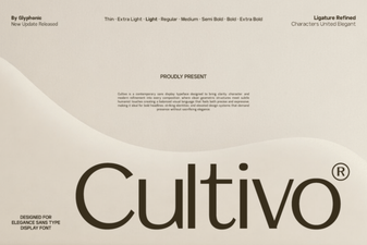 Cultivo: a Modern Font for Creative Designers