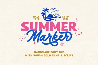 Handwriting Summer with Marker Font Ideas